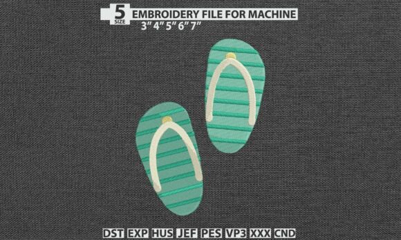 Beach Flip Flops Embroidery Design Review