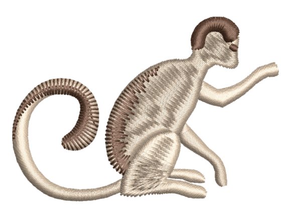 Curly Tail Monkey Embroidery: A Playful Touch for Personalized Gifts