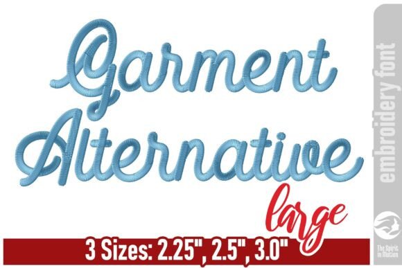 Garment Alternative Embroidery Font – L: Vintage Industrial Elegance for Small Business Branding