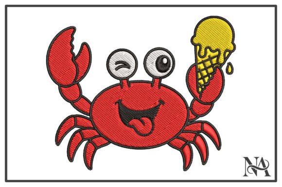 h1Funny Crab with Ice Cream Embroidery Review for Real Projects/h1