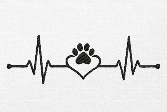 Heartbeat Embroidery Design Pow: A Minimalist Wildflower for Modern Sweatshirts