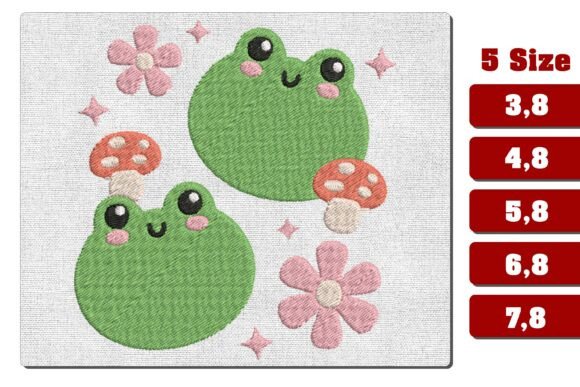 Kawaii Frog Mushroom Flower Embroidery Review