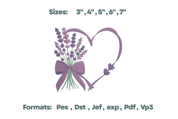 Lavender Heart Bouquet Embroidery Design Review