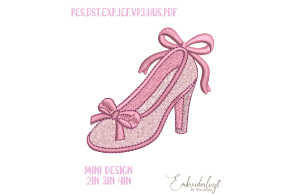 Mini Pink High Heel Shoe Embroidery: A Stylish Addition to Small Business Branding