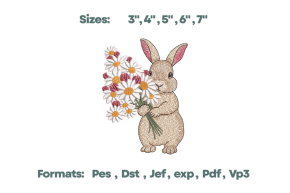 Spring Daisy Bunny Bouquet Embroidery Review