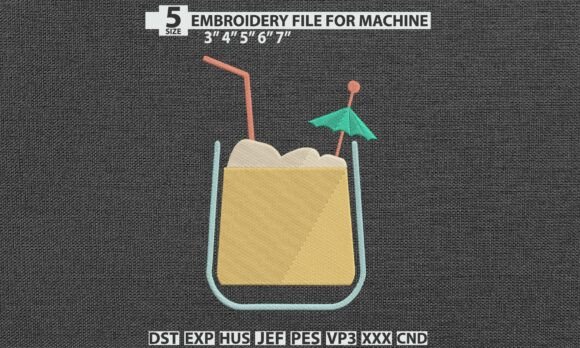 Summer Cocktail Drink Embroidery: A Designer’s Real-World Review