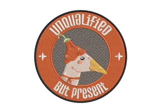 Unqualified but Present Goose Embroidery